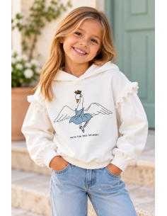 Sudadera Polar Blanca Cisne Newness