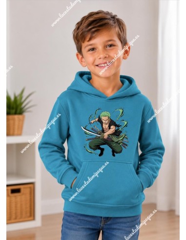 Sudadera Canguro y Capucha Azul Petróleo Básica