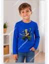 Camiseta manga larga azul eléctrico