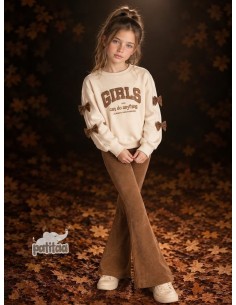Chándal Girls Beige-Camel
