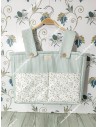 Bolso Pocket Cremallera Waffle Verde agua Bolsillos Flores Camel
