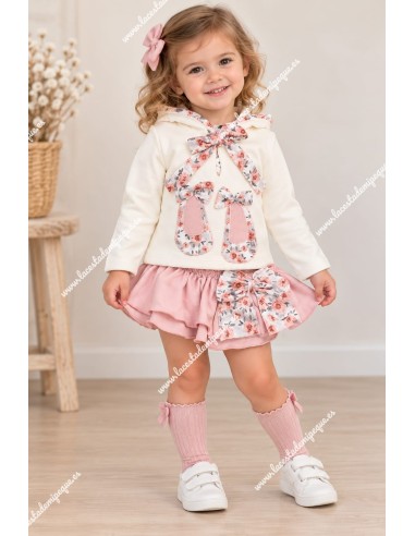 Conjunto Sudadera y Faldita Bailarinas Rosa Liberty