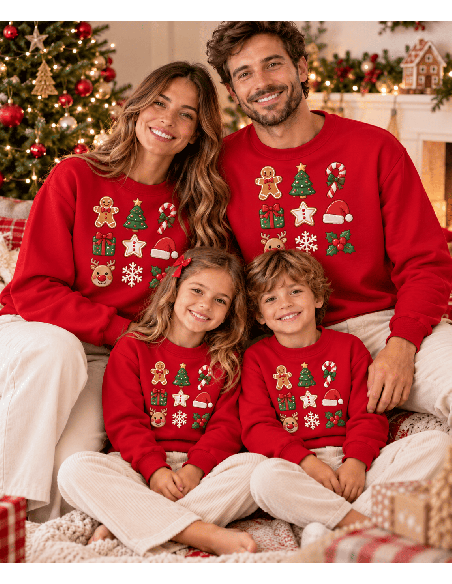Sudadera Roja Navidad Motivos Infantil