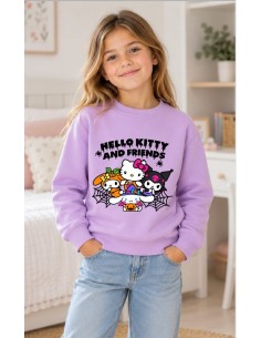 Sudadera Lila Hello Kitty Halloween