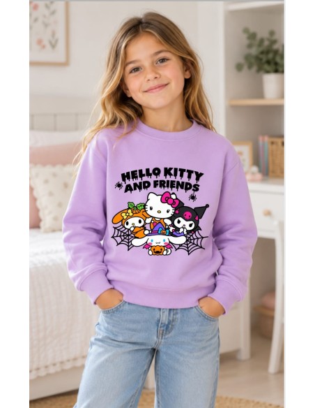 Sudadera Lila Hello Kitty Halloween