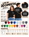 LOTE 20 CAMISETAS PERSONALIZADAS