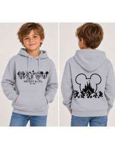 Sudadera Canguro y Capucha Gris Plata Disney 2