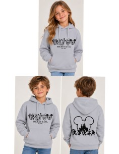 Sudadera Canguro y Capucha Gris Plata Disney
