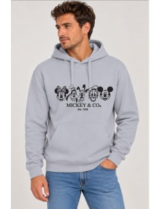 Sudadera Canguro y Capucha Gris Plata Disney Adulto Unisex 2