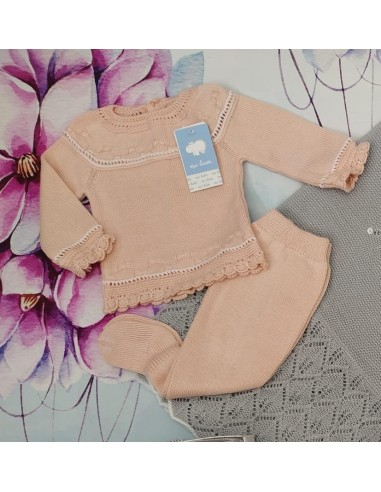 Conjunto Hilo Jersey y Polaina Rosa Cuarzo