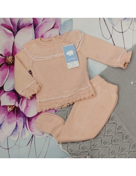 Conjunto Hilo Jersey y Polaina Rosa Cuarzo
