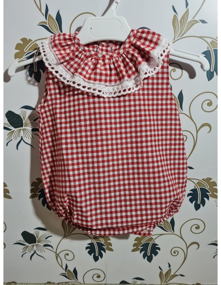 Pelele Vichy Rojo