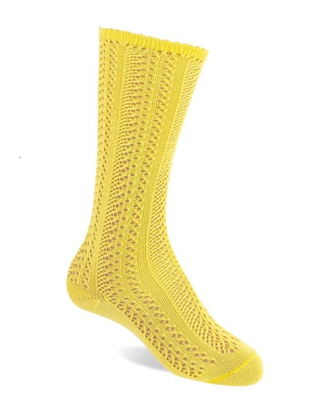 Calcetín Calado Amarillo  Jc
