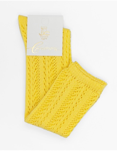 Calcetín Calado Amarillo  Jc